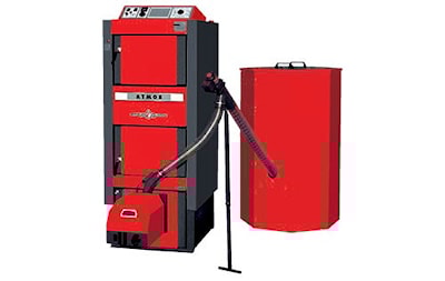 Котел C25SP с бункером для пеллет на 500л