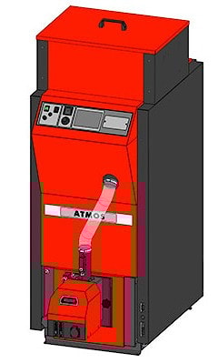Котел D 10 PX с надставкой на бункер высотой 300 мм