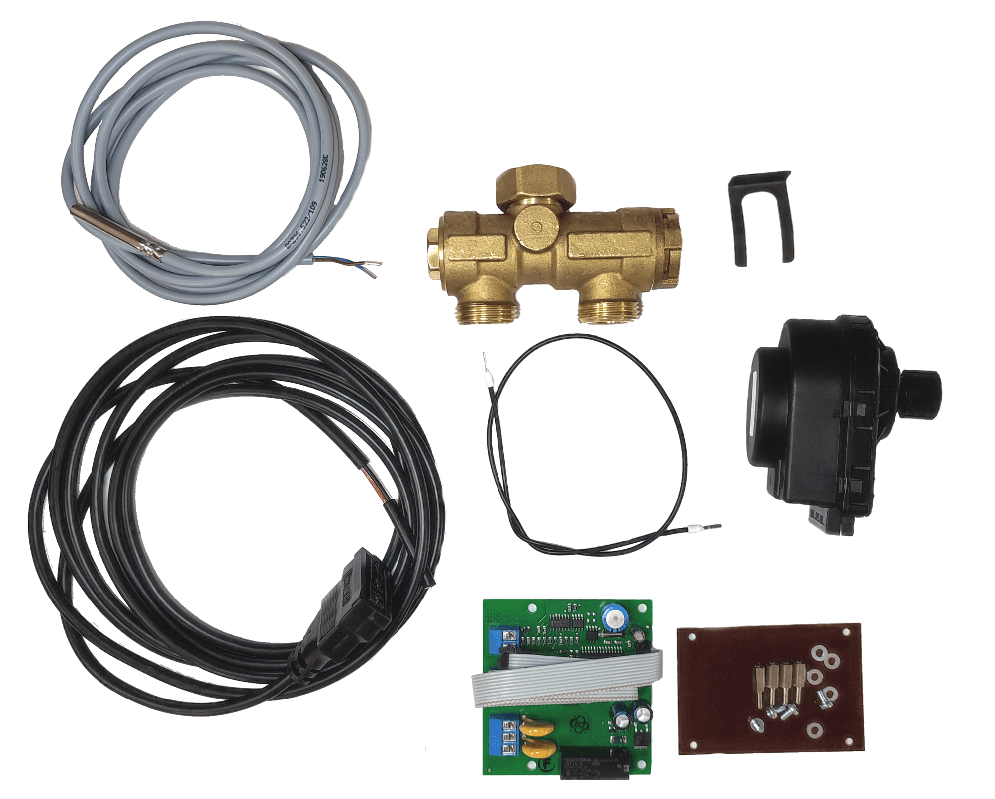 Комплект трехходового клапана бойлера к котлу универсальный 3/4" для подключения